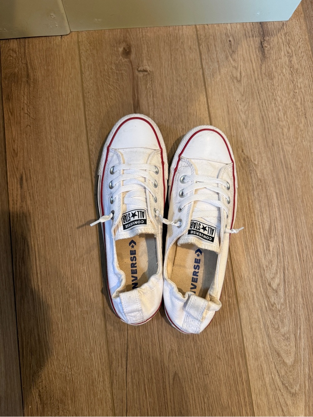 Converse Chuck Taylor All Star Shoreline Slip White Canvas Sneakers W 8.5 EUC - Picture 6 of 9